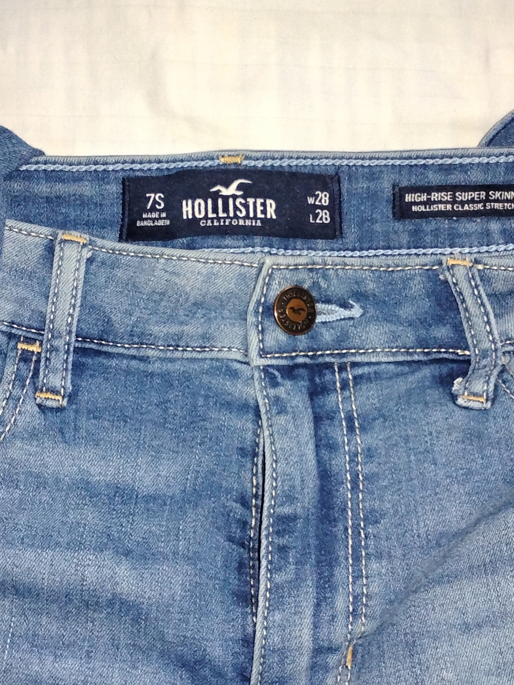 Hollister Light Blue High-Rise Skinny Jeans